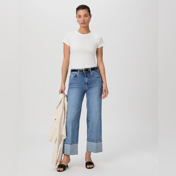 PAIGE Sasha Ankle Wide Leg Jean size 27 new with tags. - Picture 6 of 7